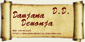 Damjana Demonja vizit kartica
